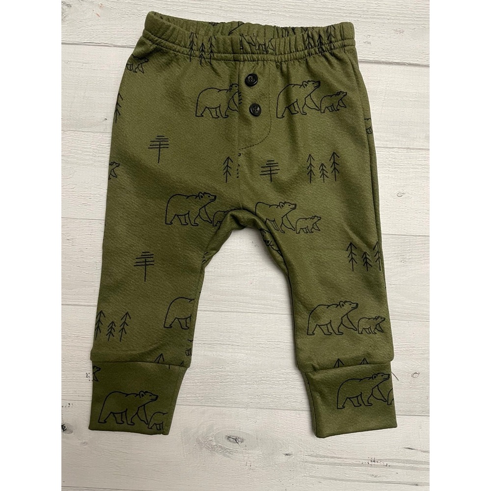 Sooklbaby green bear print pants baby‎ 6/9 months